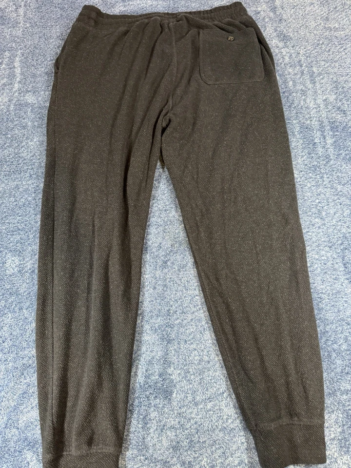 Pantalones de chándal Faherty para hombre grandes de playa de rizo negros tejidos de algodón Foto 4 de 4