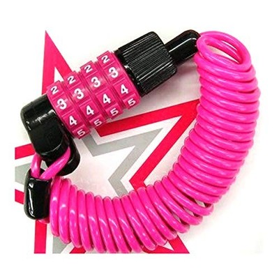 Asahi Rockstar Portable Coil Wire Lock, Size: 3.2 X 1650 Mm, Combination Lock_