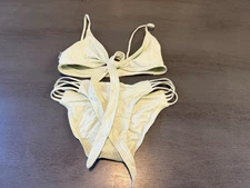 full cut NEW mint green   L SPACE two piece swimsuit bikini size XS