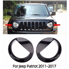 2x Front Angry Eyes Style Light Headlight Trim Cover For Jeep Patriot 2011-2017 2x Front Angry Eyes Style Light Headlight Trim Cover For Jeep Patriot 2011-2017