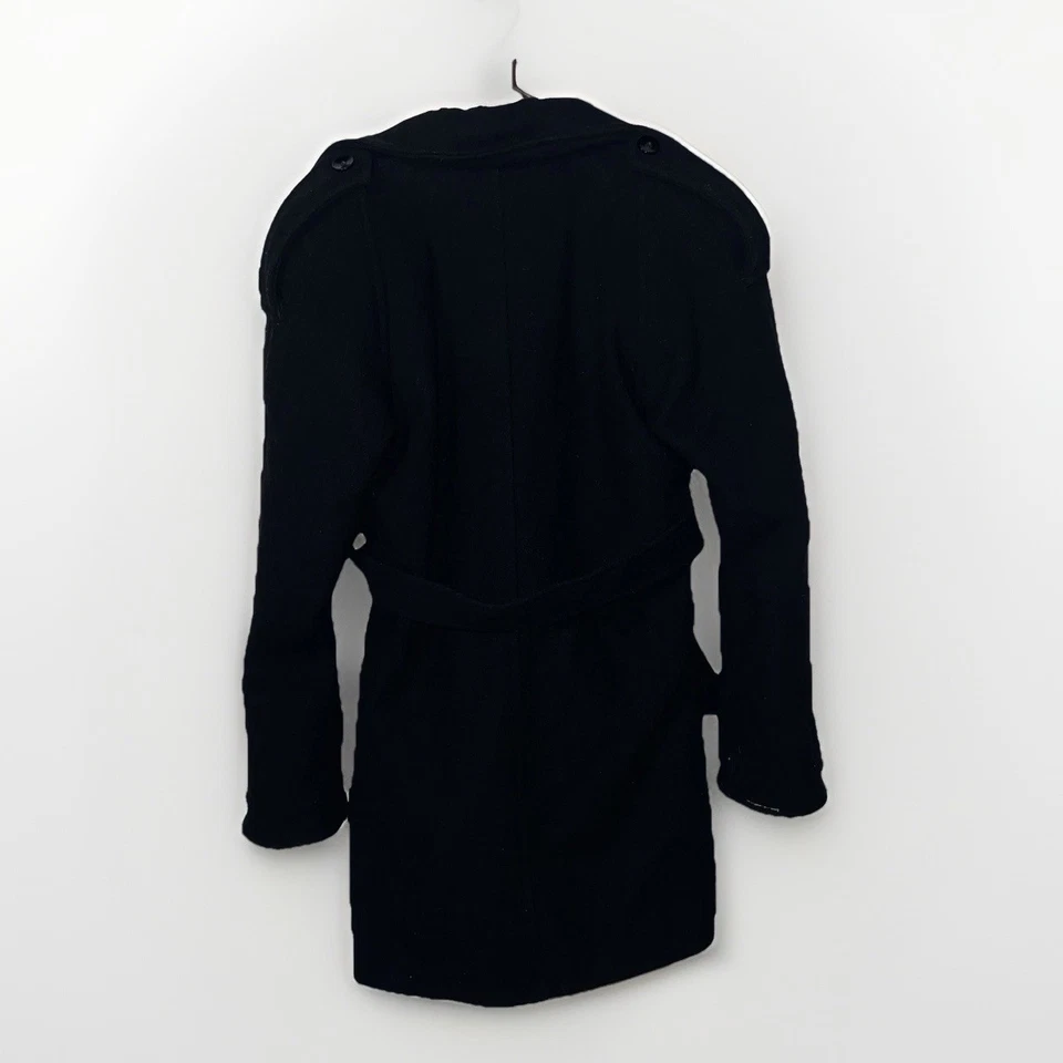 Abrigo De Colección Donnybrook Mujer Lana Doble Pecho Talla 6 Negro Hecho en Ucrania Foto 2 de 4