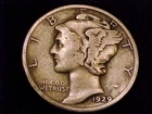 1929-P  Mercury Dime, Very  Good to nearly Fine Grade