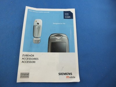 Original Siemens CX65 CXT65 CXV65 Deutsch Zubehör Accessoires Accessori Prospekt