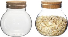 17oz Glass Jars with Airtight Cork Lids,Wedding Candy Jar,Glass Storage Jars