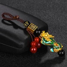 Vietnam Sand Gold Thermochromic Pixiu Keychain Pendant Car Accessories Gifts