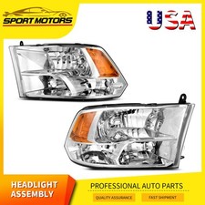 Headlights Assembly For 2009-2018 Dodge Ram 1500 2500 3500 Quad Cab Headlamps