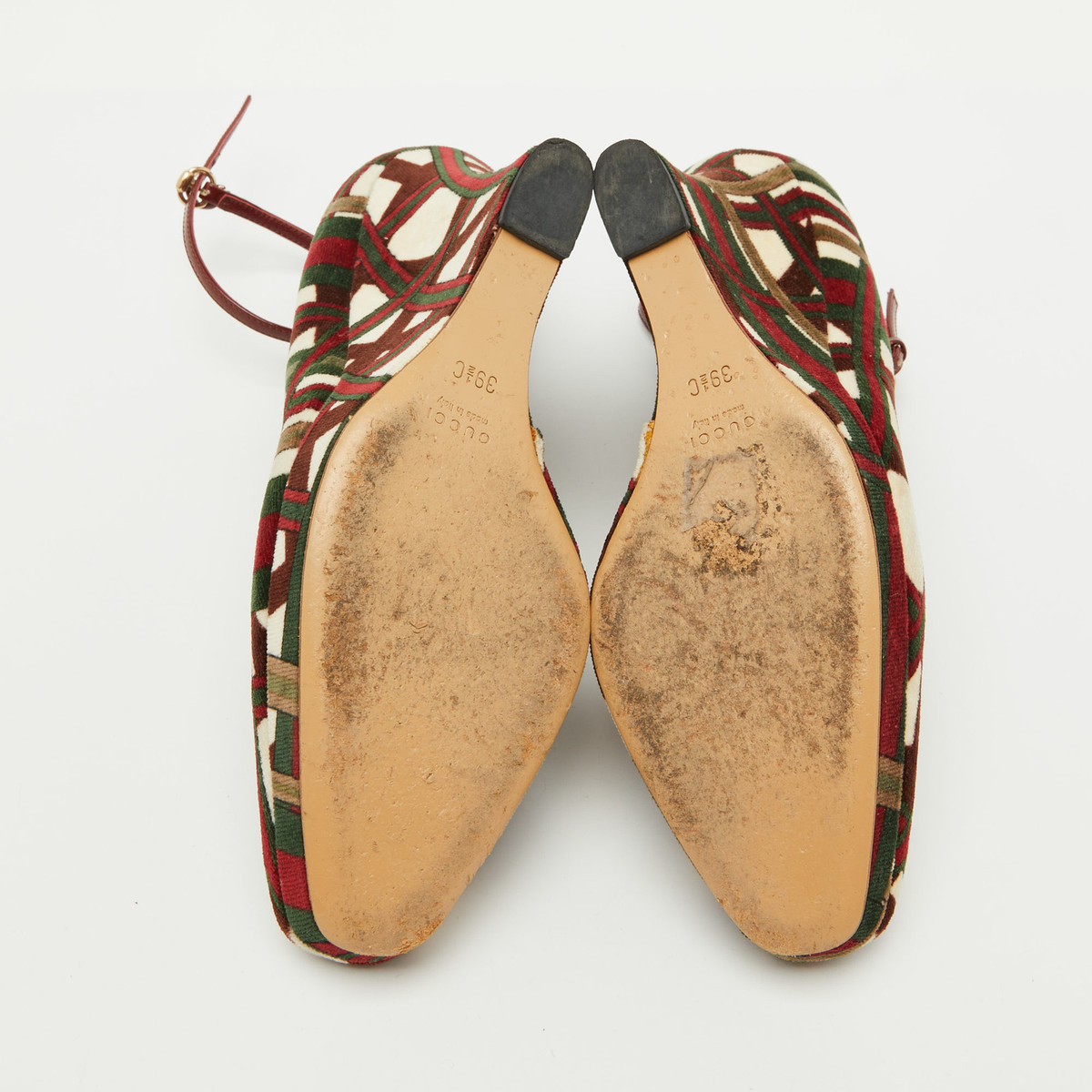 Gucci Multicolor Pattern Velvet Platform Wedge Pumps Size Gucci Multicolor Pattern Velvet Platform Wedge Pumps Size