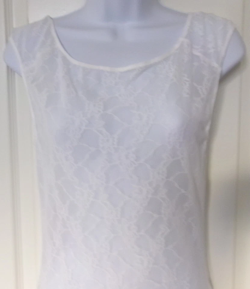 Mameluco de encaje Natori blanco talla XX-Grande. Estilo 780303 Foto 2 de 3