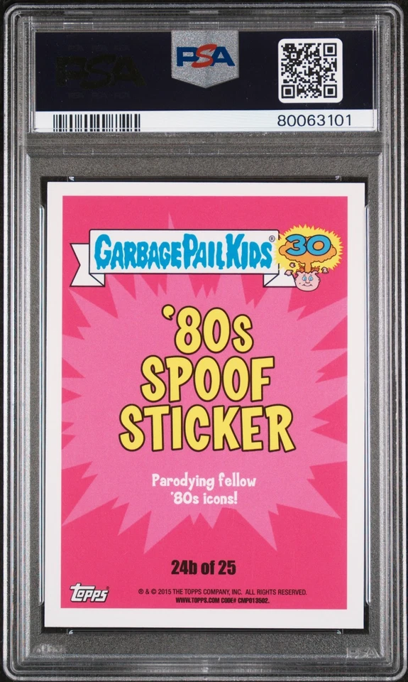 2015 Garbage Pail Kids TESTY TY 30th Ann. '80's Spoof PSA 9 - Image 2 of 2