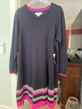 Jessica Howard Navy Blue Striped Bottom Sweater Dress Sz 3X NWT MSRP $98