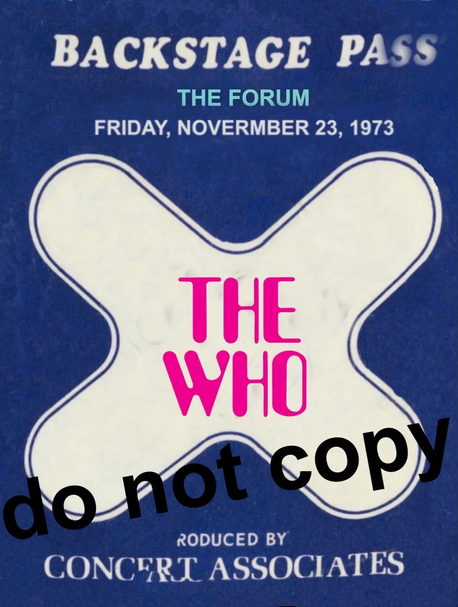 The Who Concert Memorabilia for sale | eBay