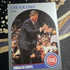 NBA Hoops 1990-91 Chuck Daly #312 Detroit Pistons Basketball Base Set Card