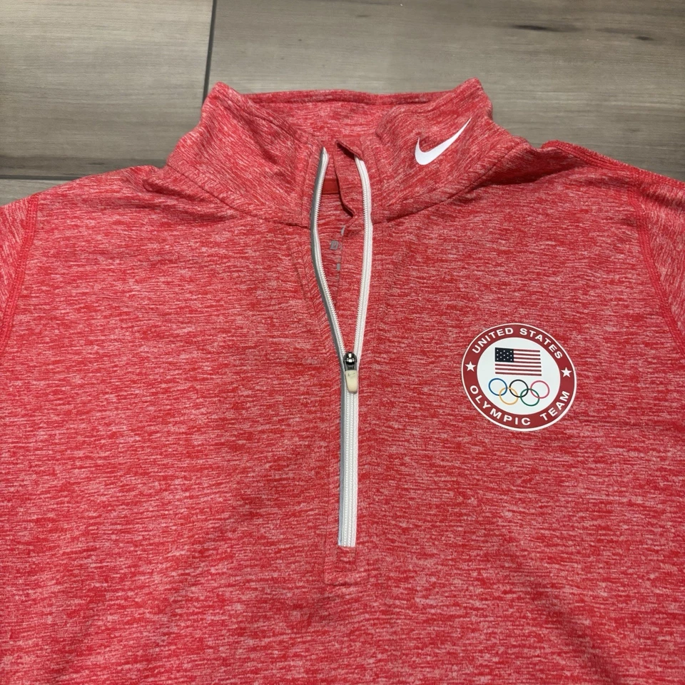 Nike Golf Dri-FIT Equipo Olímpico de Estados Unidos Pullover Manga Larga 1/4 Cremallera Talla L Foto 2 de 4