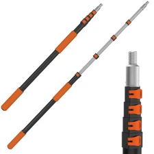 26FT Reach Telescoping Pole - 5 to 20FT Extension Pole, Portable Aluminum Tel...