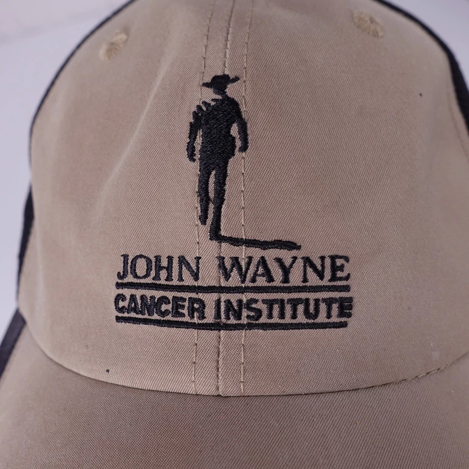 John Wayne Cancer Institute Hat Imperial Men Adjustable Tan Black Pink Ribbon - Image 2 of 4