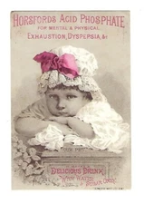 c1890's Trade Card Rumford Chemical Works, Horsfords Acid Phosphate