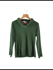 TIGI Womens Green Roll Neck Acrylic Pullover Jumper Size 10/12UK Regular Knit