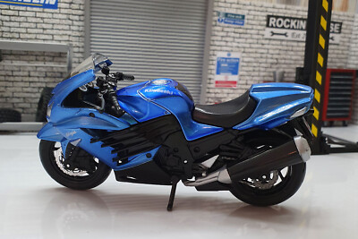 Kawasaki Ninja ZX-14R Blue 1:18 Scale Motorcycle | eBay