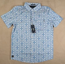 William Murray Small Mens Shirt Button Up Tie One On S/S NWT $85 42" Chest