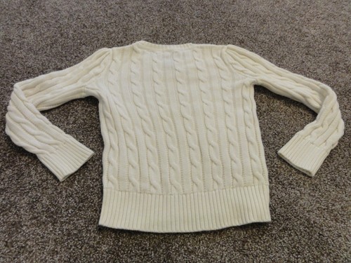 GIRLS POLO RALPH LAUREN OFF-WHITE SWEATER SIZE 5 - Picture 7 of 10