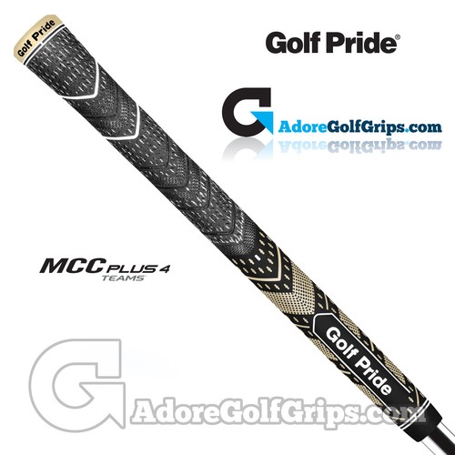 NEW Golf Pride MCC Plus 4 Teams Midsize Grips Black / Gold x 3