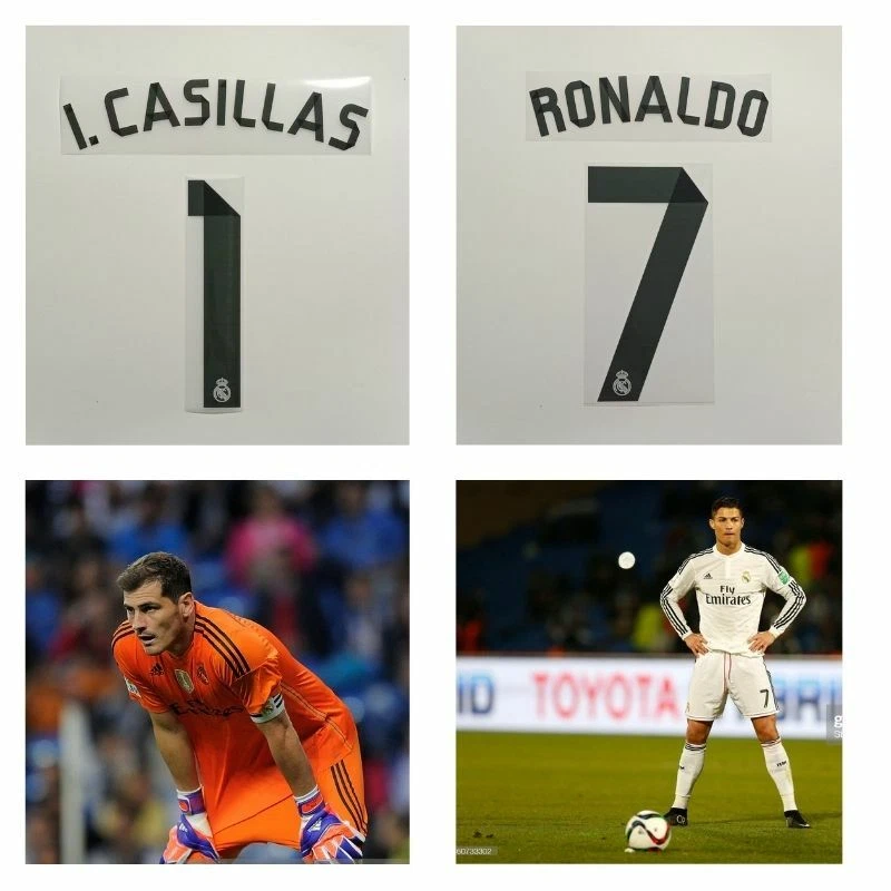 REAL MADRID 2014-2015 HOME NAME SET PLAYER ISSUE (RONALDO)