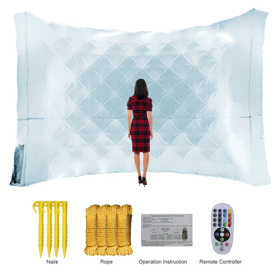 Marco de fondo de pared cabina de fotos inflable con LED para fiesta Foto 3 de 4