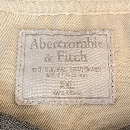 Abercrombie & Fitch Shirt Mens XXL Gray Henley Cotton Blend Fleece Sweatshirt - Picture 3 of 9