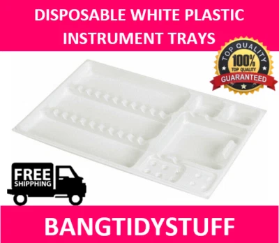 DEHP DISPOSABLE INSTRUMENT SETUP TRAYS DENTAL/BEAUTY/SALON/TATTOO PLASTIC PREFORMED
