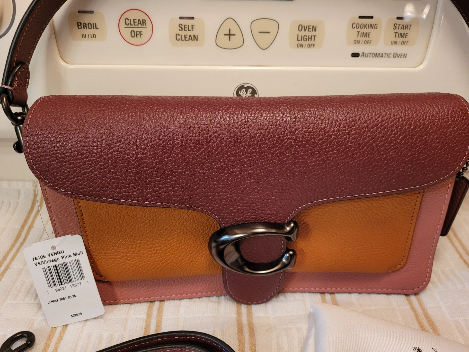 Borsa a tracolla tracolla Coach Tabby color block 76105 nuova con etichette orig $395