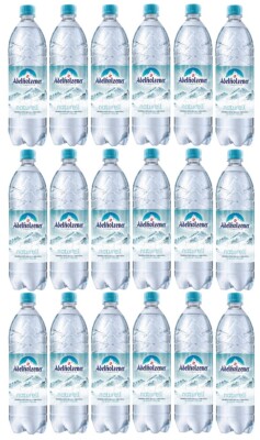 18 Flaschen Adelholzener Mineralwasser Naturell a 1 L ink. EINWEG Pfand