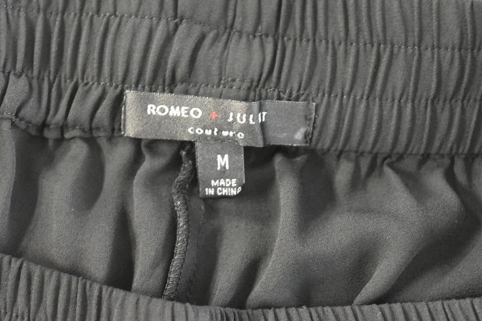 Pantalones de vestir Romeo + Juliet Couture para mujer talla M negros lisos de pierna recta Foto 4 de 4