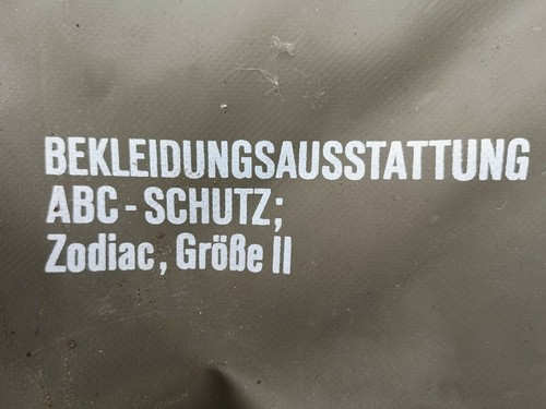 Bundeswehr ABC combinaison de protection Zodiak Zodiac veste en caoutchouc pantalon en caoutchouc  - Photo 1/7