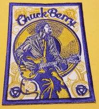 Chuck Berry pioneered rock and roll Embroidered Patch  approx 3x4"