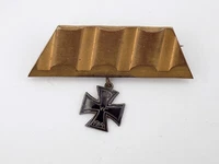 Original WWI German Iron Cross Trench Art Tank-Track Brooch