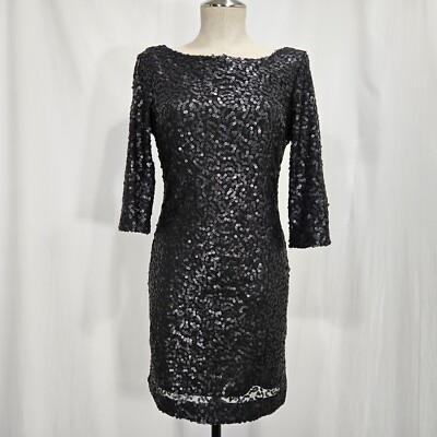 Jessica Simpson Backless Evening Dress Women 4 Black Sequin Stretch BodyCon Sexy | eBay Jessica Simpson Backless Evening Dress Women 4 Black Sequin Stretch BodyCon Sexy | eBay