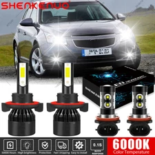 For Chevrolet Cruze 2011 2012 2013 2014 2015 LED Headlight Fog Light Bulbs Kit