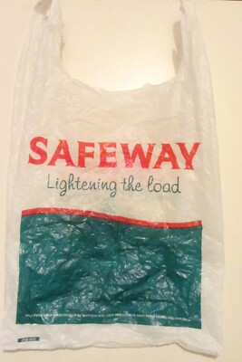 Vintage Safeway Plastic Carrier Bag UK