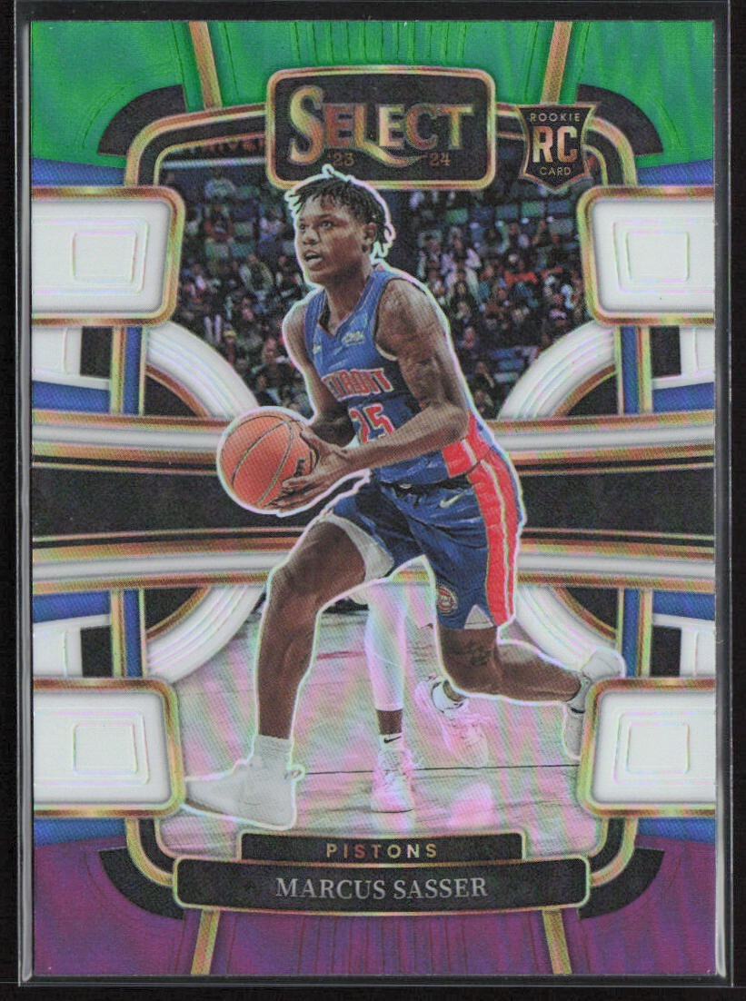 2023-24 Panini Select #70 Marcus Sasser Green White Purple Prizms