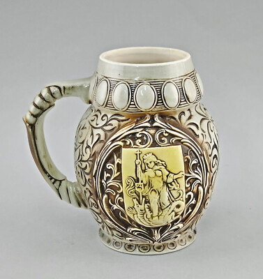 A-9248090 Porcelain Sammlerbierkrug Sitzendorf Leuchetnburg Kahla 5 1/2x6