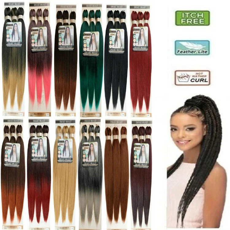 SMART BRAID 28" Pre-Stretched,Pre-Plucked,Pre-Pulled Easy Braid Hair 3 IN A PACK