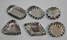 Vintage Lot 35 Swedish Metal Tartlet Molds 6 Shapes