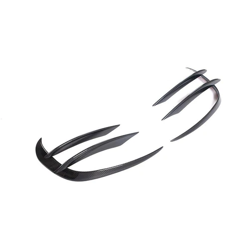 Parachoques delantero divisor aletas Canard de carbono real para Benz W205 C205 A205 C43 2019 UP - Imagen 15 de 17