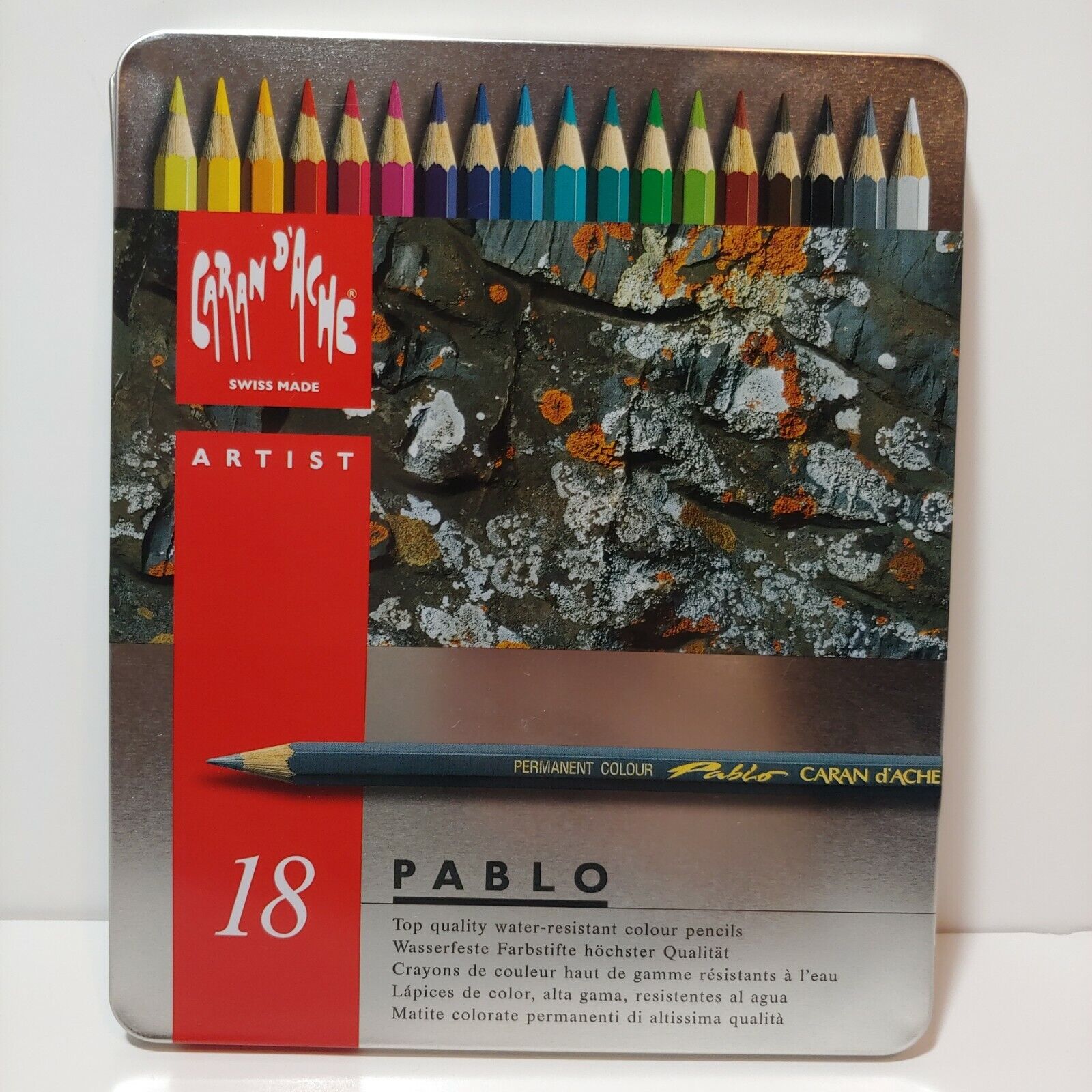 Caran d'Ache Pablo Swiss Made Permanent 666 Colored Pencils 18 New Not Sealed