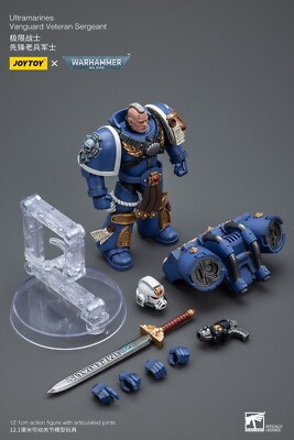  1/18 JOYTOY X Warhammer 40k Ultramarines Vanguard Veteran Sergeant 5'' Figure
