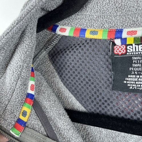 Sherpa Adventure Gear Mens Small Rolpa Jacket Kharani Grey Full Zip Fleece Logo - Picture 8 of 15