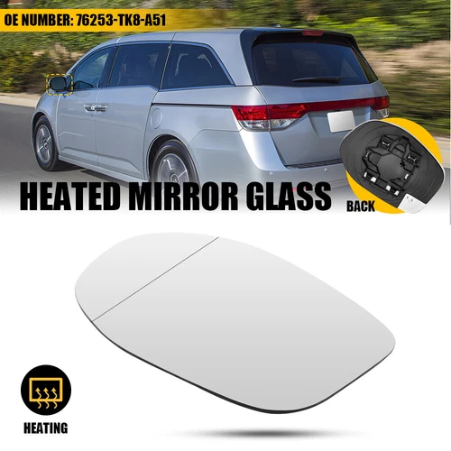Heated Mirror Glass Driver Side W/ Backing for Honda Odyssey 2014 2015 2016 2017