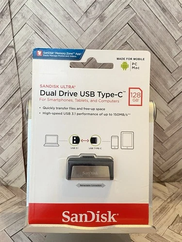 SanDisk 128GB Ultra Dual Drive USB Type-C / High Speed USB 3.1 / SDDDC2-128G-G46
