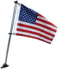 Taylor Made Products Pontoon Flag Pole Socket with Flag 24 Flag Pole 12 x 1...