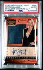 2014 PANINI COUNTRY MUSIC SILO SIG MATERIALS MIRANDA LAMBERT 4/175 PSA 8 AUTO